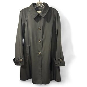 Calvin Klein Black Lined Trench Coat - Size: Med